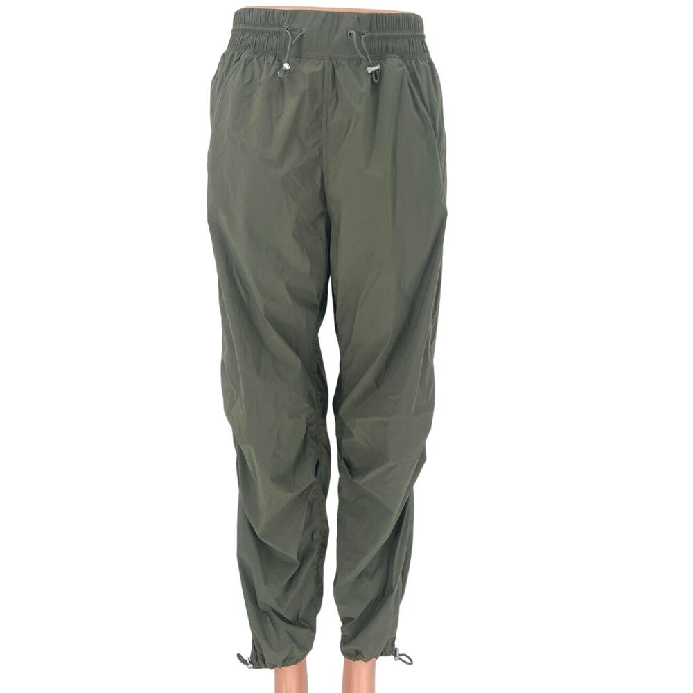 Abercrombie & Fitch YPB Gray Green Parachute Drawstring Windbreaker Pants S